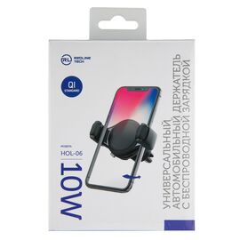  Универсальный автомобильный держатель с БЗУ, модель HOL-06, цвет черный 