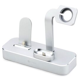  Настольная зарядная станция COTEetCI CS7201-TS BASE 19 3-in-1 для iPhone+Airpods+Apple Watch, серебристый 