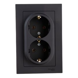  Розетка Schneider Electric AtlasDesign ATN001024 Карбон 