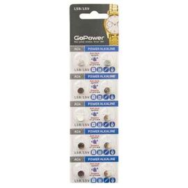  Батарейка GoPower G4/LR626/LR66/377A/177 BL10 Alkaline 1.5V (10/100/3600) 