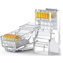  Коннектор UGREEN NW120 (50962) Cat 6 Unshielded RJ45 Modular Plugs 50 шт. Цвет: прозрачный 