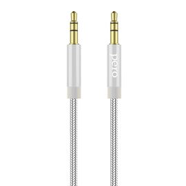 Аудио-кабель PERO MC-01 2x3.5 JACK, 2м, Silver 