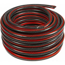  Шланг поливочный Вихрь 73/7/2/10 ПВХ усиленный премиум,пищевой трехслойный армированный 1/2, 25м (чёрн-красн) 